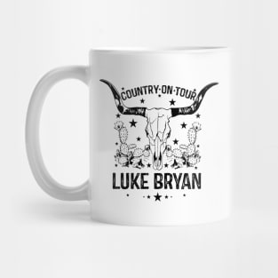 Country On Tour Cow Skull Mug